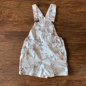3/$20: Floral overall shorts